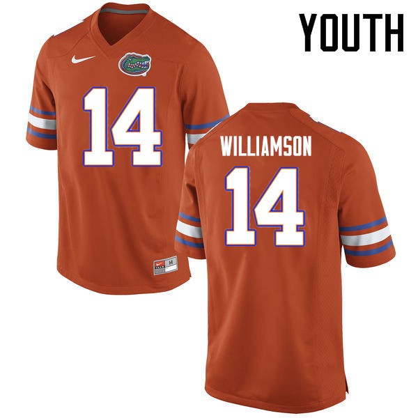 Florida Gators Youth #14 Chris Williamson College Football Jersey Orange